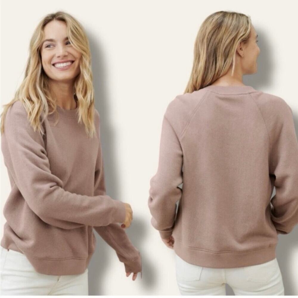 Jenni Kayne Saturday Sweatshirt French Terry Taupe Medium Women’s